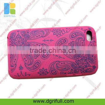 laser flower pattern silicone case for iphone