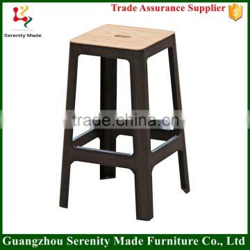 2016 new Guangzhou furniture high quality antique wooden bar stool top outdoor use