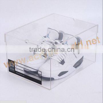 High quality brand elegant clear acrylic shoe box factory in china