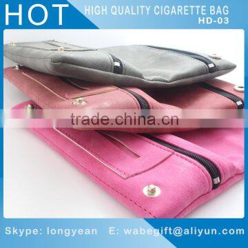 Suede Leather Tobacco Pouch Pocket Long Size photo-3