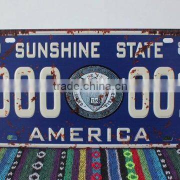 tin decor door license plate