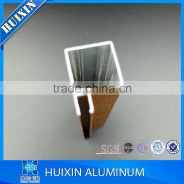 Powder coated wood color aluminum windows profile aluminum factory