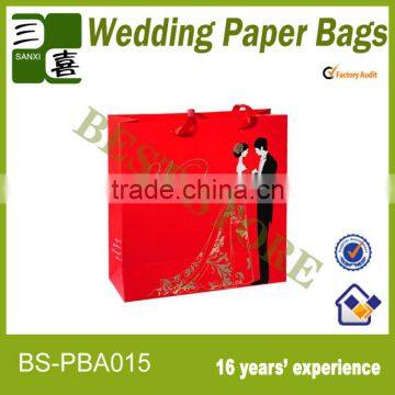 2014 hotselling and elegant wedding invitation paper bag for gifts or sweet candy