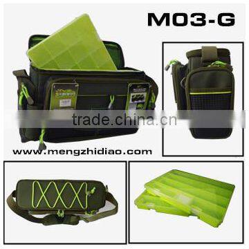 Green Color Packaged with 2 boxes fishing shoulder bag