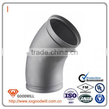 Stainless Steel Grooved 45 degree elbow