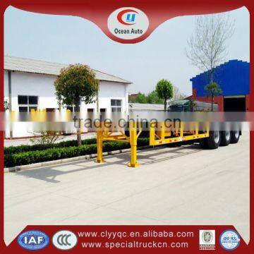 40t Flatbed Semi-trailer,40GP Container Truck Trailer,3axle Tri-axle Lowbed Semi Trailer photo-3