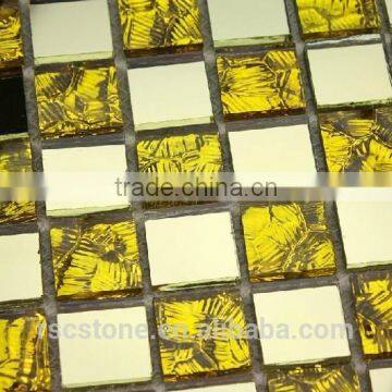 Glass marble mix mosaic carpet design on sale