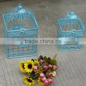 Butterfly Antique Blue Decorative Wholesale Bird Cages photo-6