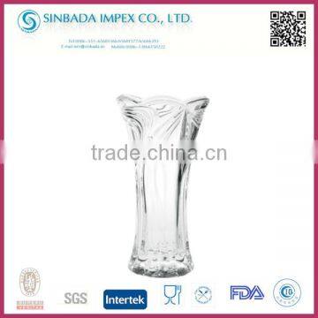 Cheap clear glass tube flower vase with SGS certification