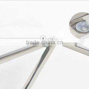 Newest Model Black Glass Console Table Set With Stainless Steel Base For Sale photo-4