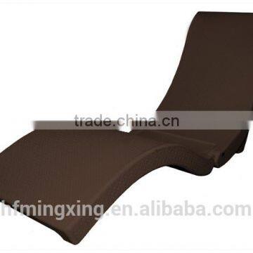 Outdoor Armless Deck Unfoldable Rattan Lounge Chair