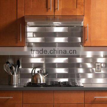 304 4x8 Decorative Stainless Steel Heat Resistant Kitchen Wall Materials photo-4