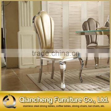 Luxury Leather Stainless Steel Dining Chair for Hotel photo-2
