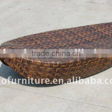 PE Rattan Poolside Lounge Outdoor Garden Furniture Leaf Lounge photo-2