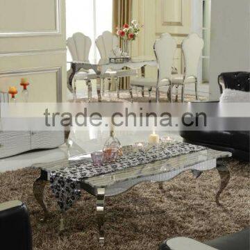 Marble Top Stainless Steel Leg Coffee Table Side Table B105