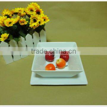 Wholesale China Cheap Stocked White Porcelain Ceramic Soup Bowl With Dish photo-4