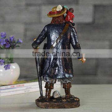 Mediterranean Table Decor Caribbean Pirates Sculpture photo-4