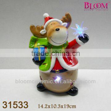 Ceramic christmas decor with LED light