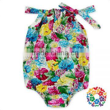 Wholesale Girl Clothing Smock Bubble Baby Girl Romper Florals Inftant Toddler Clothes Baby Cotton Romper photo-6