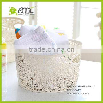 High Quality Plastic Storage Basket Lace Hollow Laundry Basket PP Clean for Home photo-4