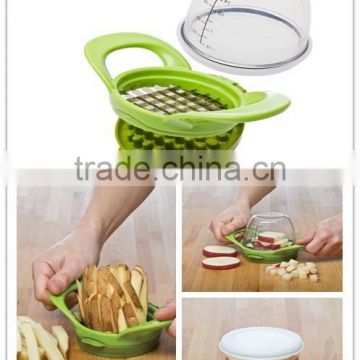 Kitchen Utensil Plastic Vegetable Slicer and Fruit Slicer Dice and Store Vegetable Chopper Fruit Chopper for Salad