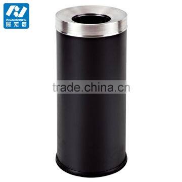 Stainless Steel and Wooden Ashtray Bin for Hotel Lobby photo-4