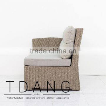 Belvedere Right Hand Wicker Bench - Vietnam Poly Rattan - Outdoor Wicker Furniture photo-3