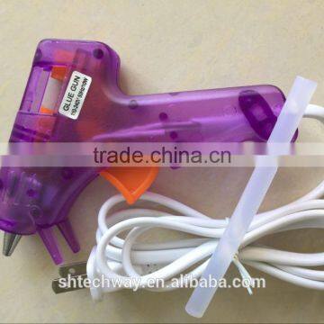 Hand craft transparent home use hot melt glue gun 10w