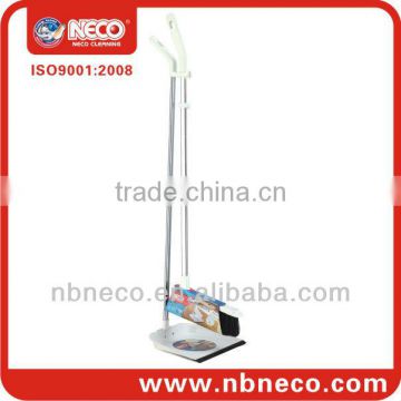 Neco dustpan&broom steel dust pan