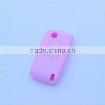 Car Silicone Remote Key Fob Cover For Peugeot 107 207 307 407 308 607 Citroen C1 C2 C3 C4 C5 C6 C8 3 Button Car Styling photo-4