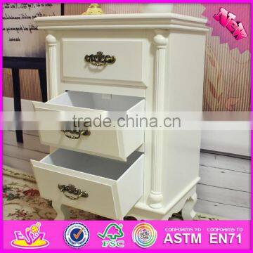 2016 Wholesale High Quality White Solid Wood Bedside Drawers W08H067 photo-2