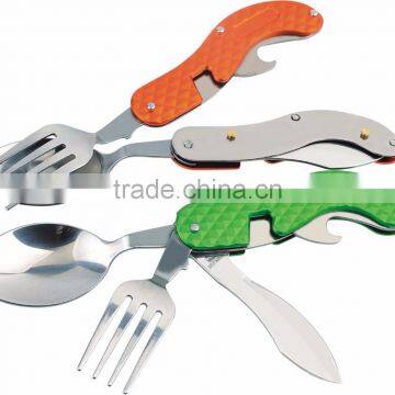 Camping cutlery set, outdoor cutlery, detachable folding camping cutlery