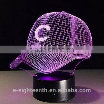 Cutomized Image Captain American Style Visual Illusion Light Touch Panel 3D Led Night Lights for Christmas Gift photo-2