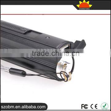 Wholesale OEM Multi-fonction Aluminium Alloy USB Rechargeable LED Flashlight Torch photo-3