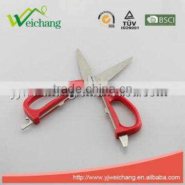 WCTS1190 Soft Grip Scissors Heavy Duty Checkered Chef Multifunction Kitchen Scissors Shears photo-3