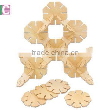 Natural Wood Toy Kids Educational 3D Wooden Puzzle Pieces