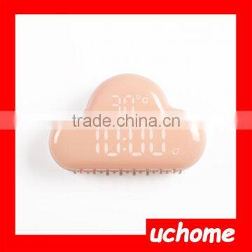 UCHOME Digital Geometric Alarm Clock Muid Voice-Activated Desktop Backlight Time Date Cloud Clock/Cloud Shape Kids Alarm Clock