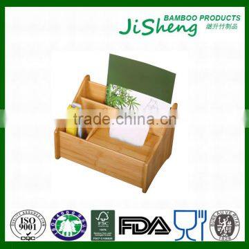 Multifunctional Bamboo Stationary Organizer Office Stationary Storage Box photo-2