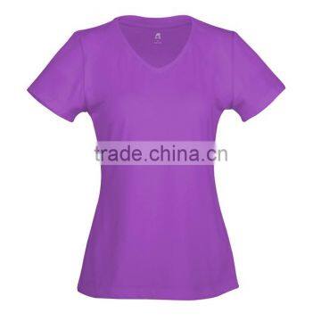 New Design Short Sleeve V-neck Collar Printing Cotton T-shirt photo-3
