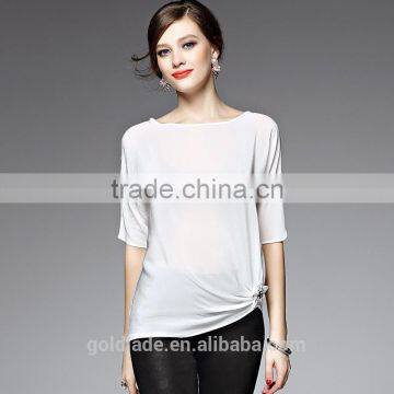 2017 New Tops Ladies Long Sleeve Woman Chiffon Fashion Ladies Blouse