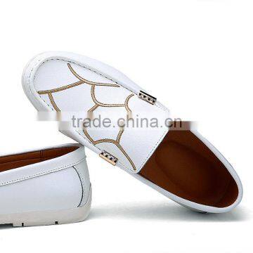 New Style Blue Casual Shoes Fashion for Men, Slip on White Peas Shoes Casual Brand With Leather From China Factory photo-4