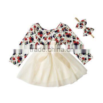 Long Sleeves Baby Girls Dresses Baby Girls 100%cotton Dresses Designs photo-2