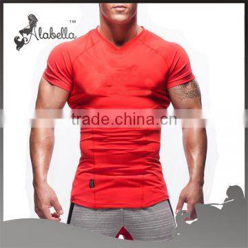 Top quality dry fit gym wear t shirt bodybuilding men's sports t shirt