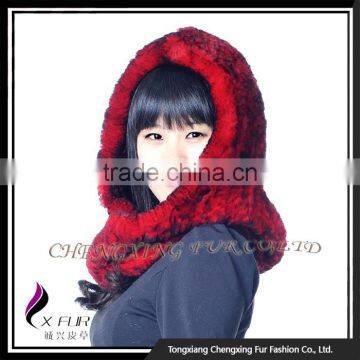 CX-C-184 2016 China New Promotional Product Hijab Scarf Rex Rabbit Fur Hat photo-2