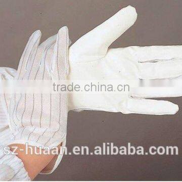 Cleanroom ESD 100% Cotton Work Gloves/antistatic Gloves
