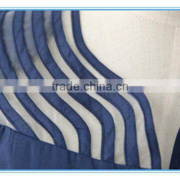 Linen Long Sleeve Royal Formal Women Skirt Suit With Organza Fabric photo-5