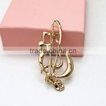 Hot Sales Metal Crystal Music Note Simbol Brooches Yiwu Supplier Music Instrument Brooches for Souvenirs Gifts photo-3