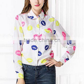 2016 new design trendy women fashion korean summer blouse