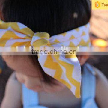 2015 latest Hot selling baby bow cotton headband