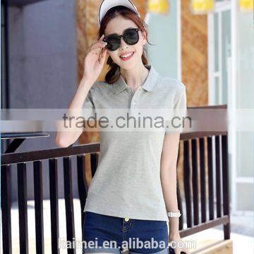 2017 Wholesale Breathable Good Quality Hot-selling New Design Best Choice Slim Fit Polo Shirt Women photo-5